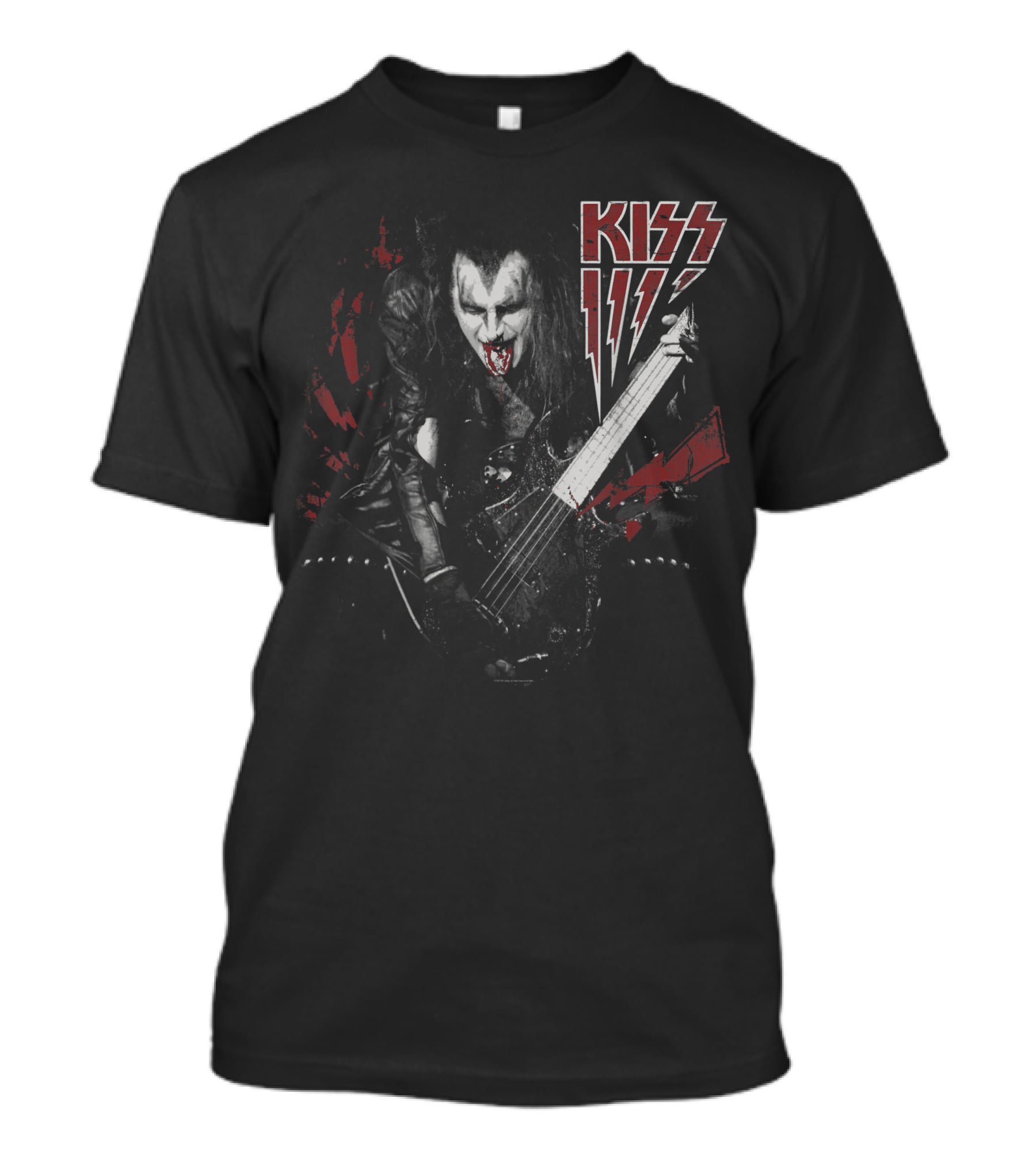 KISS Simmons Rock Icon Bass Guitar Demon Makeup T-Shirt