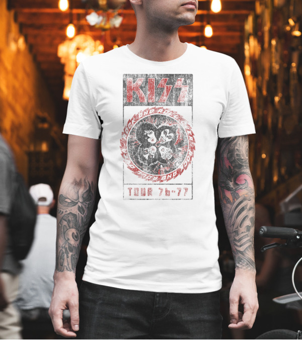 KISS Rock and Roll Tour 76 77 Vintage Concert T-Shirt KISS Rock and Roll Tour 76 77 Vintage Concert T-Shirt