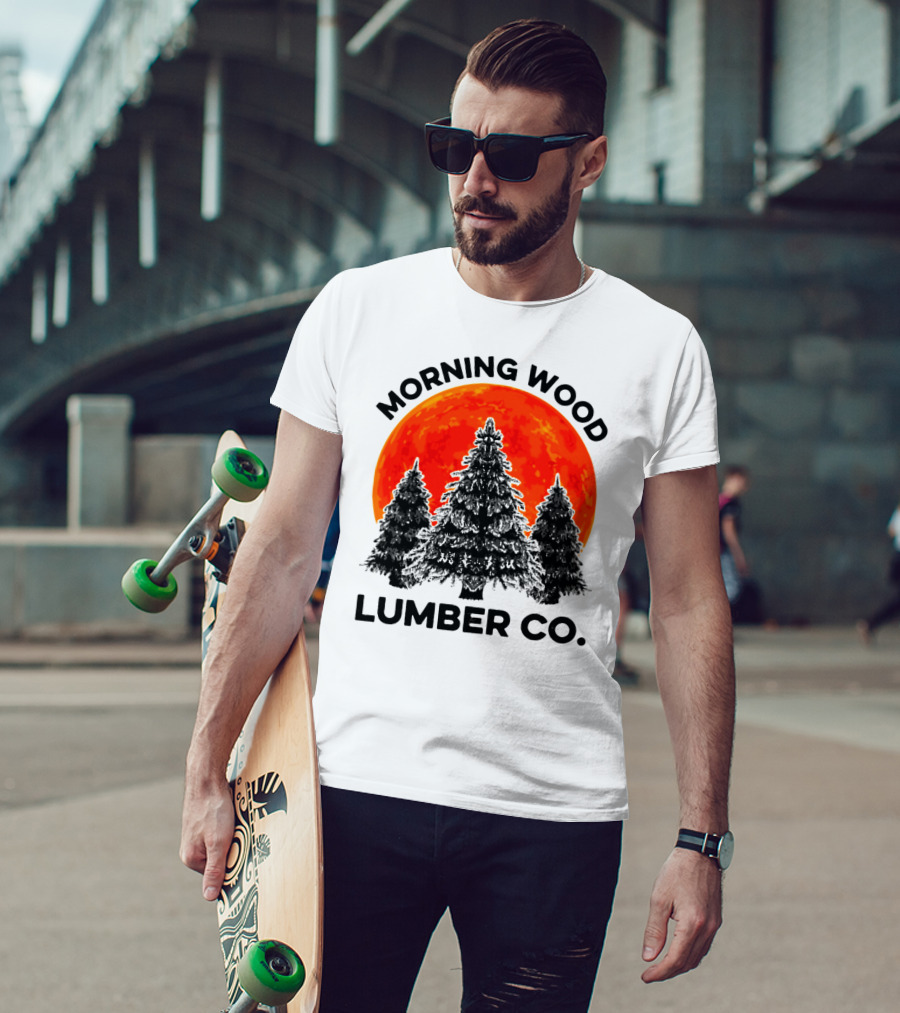 Morning Wood Lumber Co Sunlit Forest Scene T-Shirt