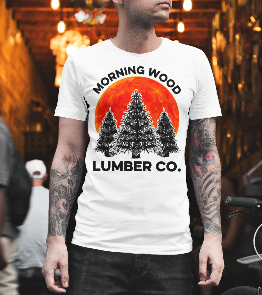 Morning Wood Lumber Co Sunlit Forest Scene T-Shirt