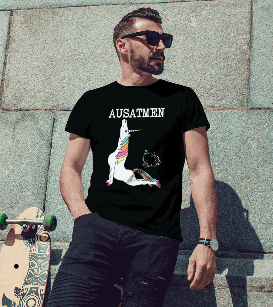 Ausatmen Unicorn Rainbow Cloud Stars T-Shirt