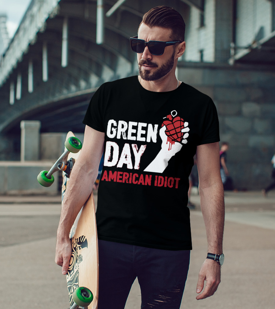 Green Day American Idiot Heart Grenade T-Shirt