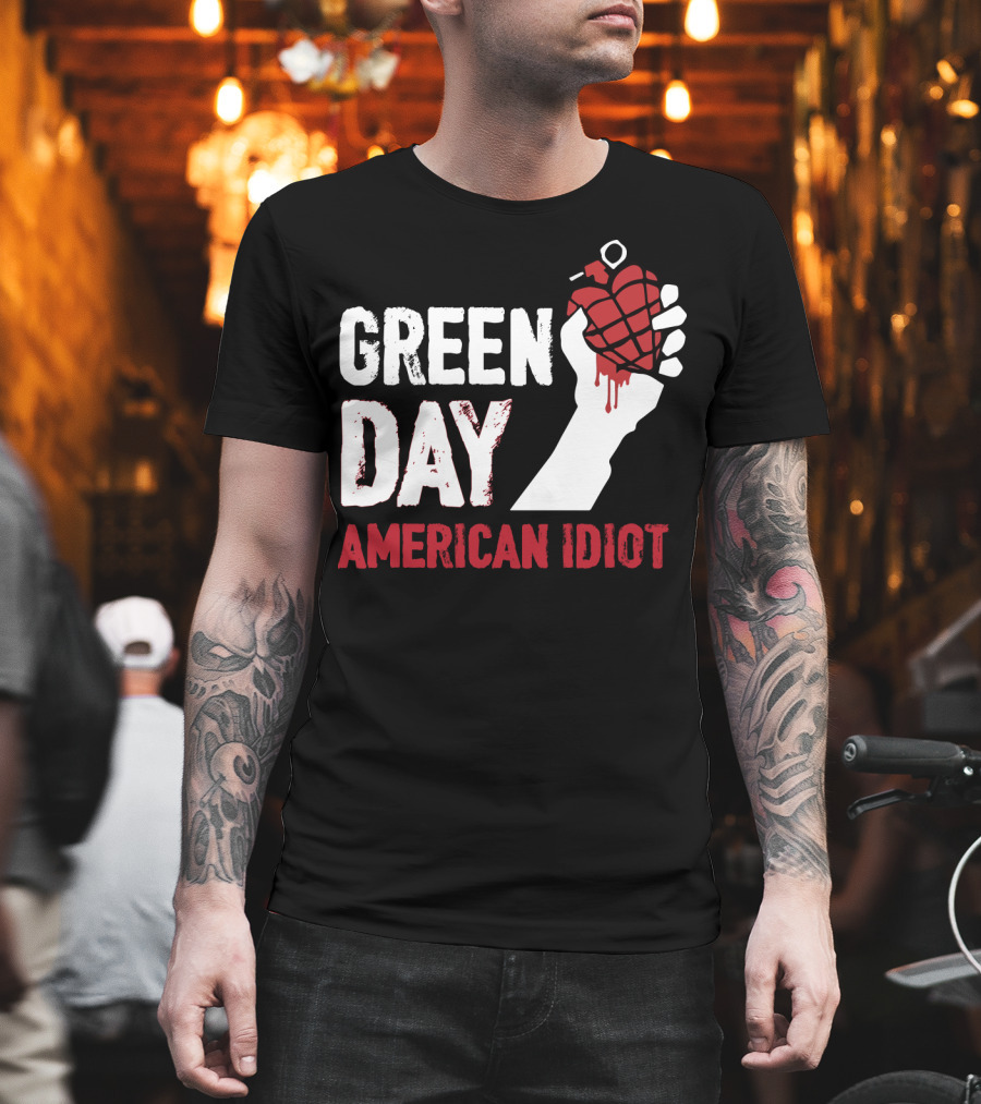 Green Day American Idiot Heart Grenade T-Shirt