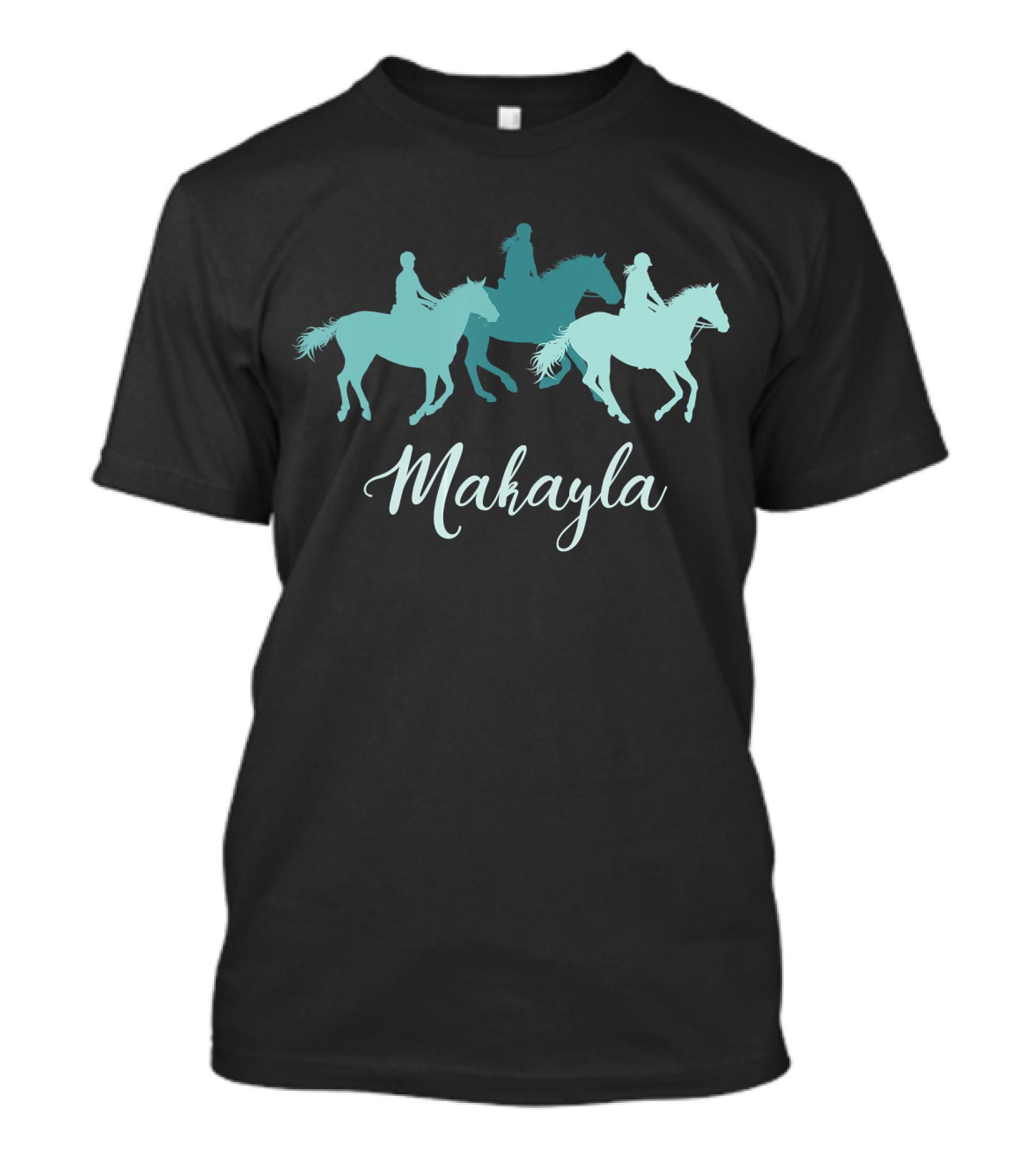 Makayla Horse Girl Personalized Name Riding T-Shirt