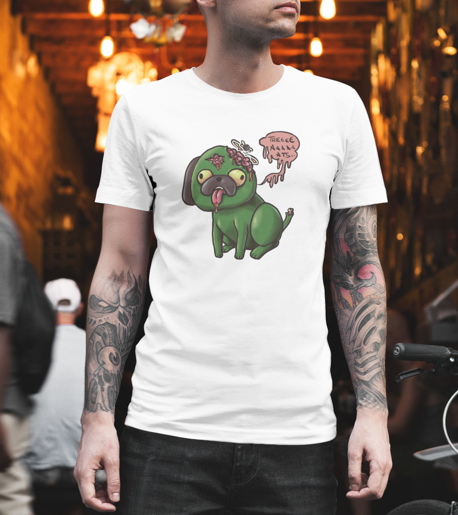 Nerdecrafter Zombie Pug TREATS T-Shirt