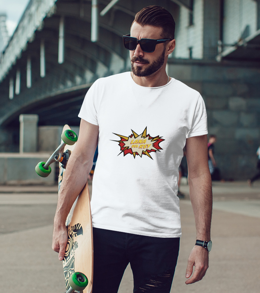 Lana Del Rey Comic Book Style Retro Pop Art Burst T-Shirt