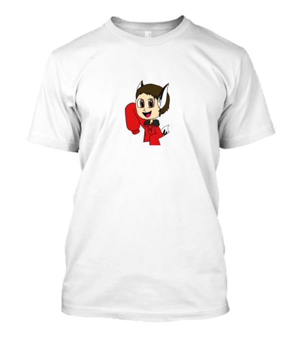 Randumb Boxing Character With Red Glove And Horns T-Shirt