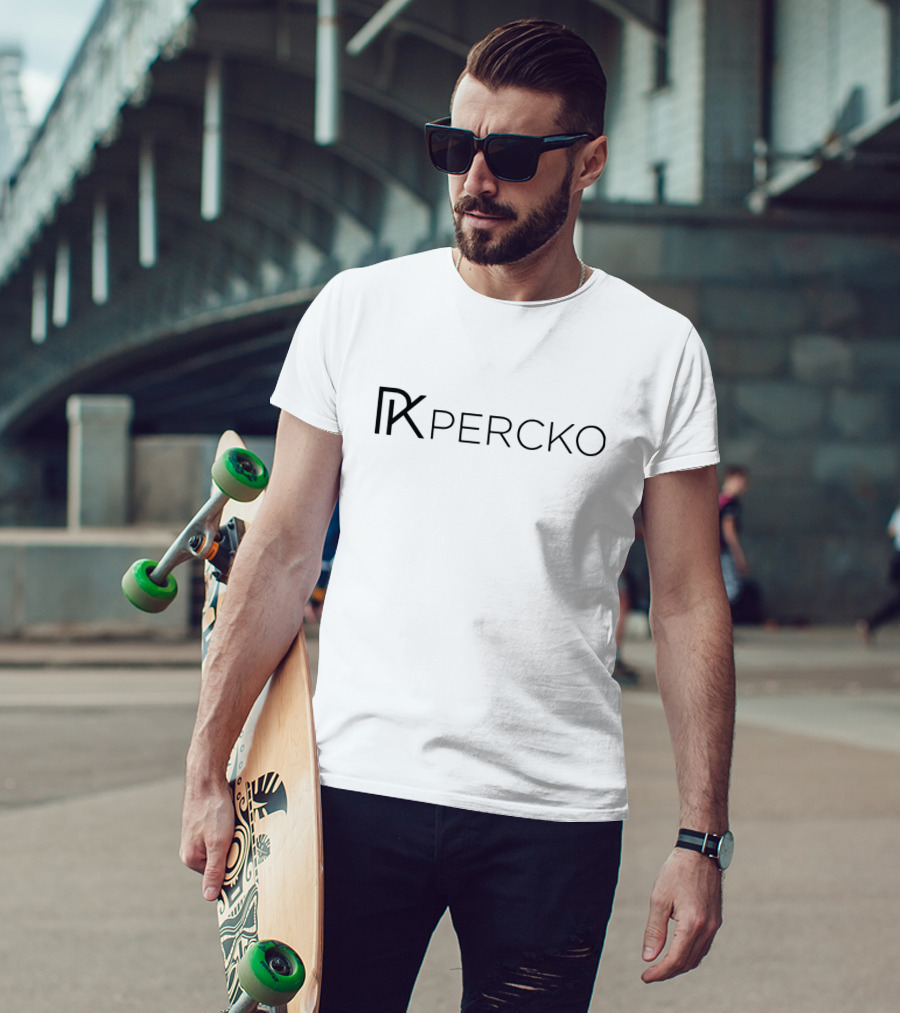 PERCKO Logo Design With Stylish PK Monogram T-Shirt