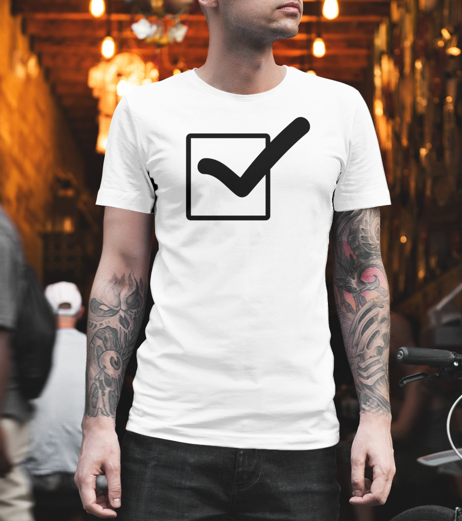 Check Mark Icon in Square Box T-Shirt