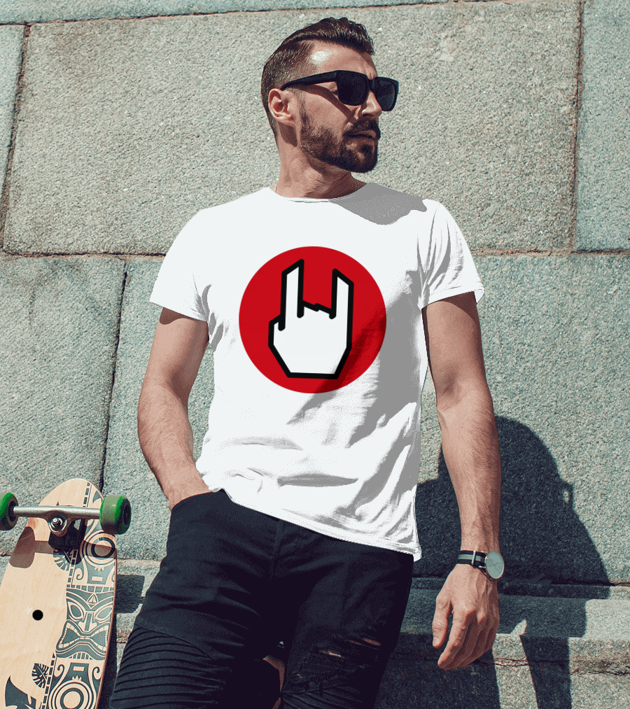 EMP Metal Hand Gesture Symbol T-Shirt