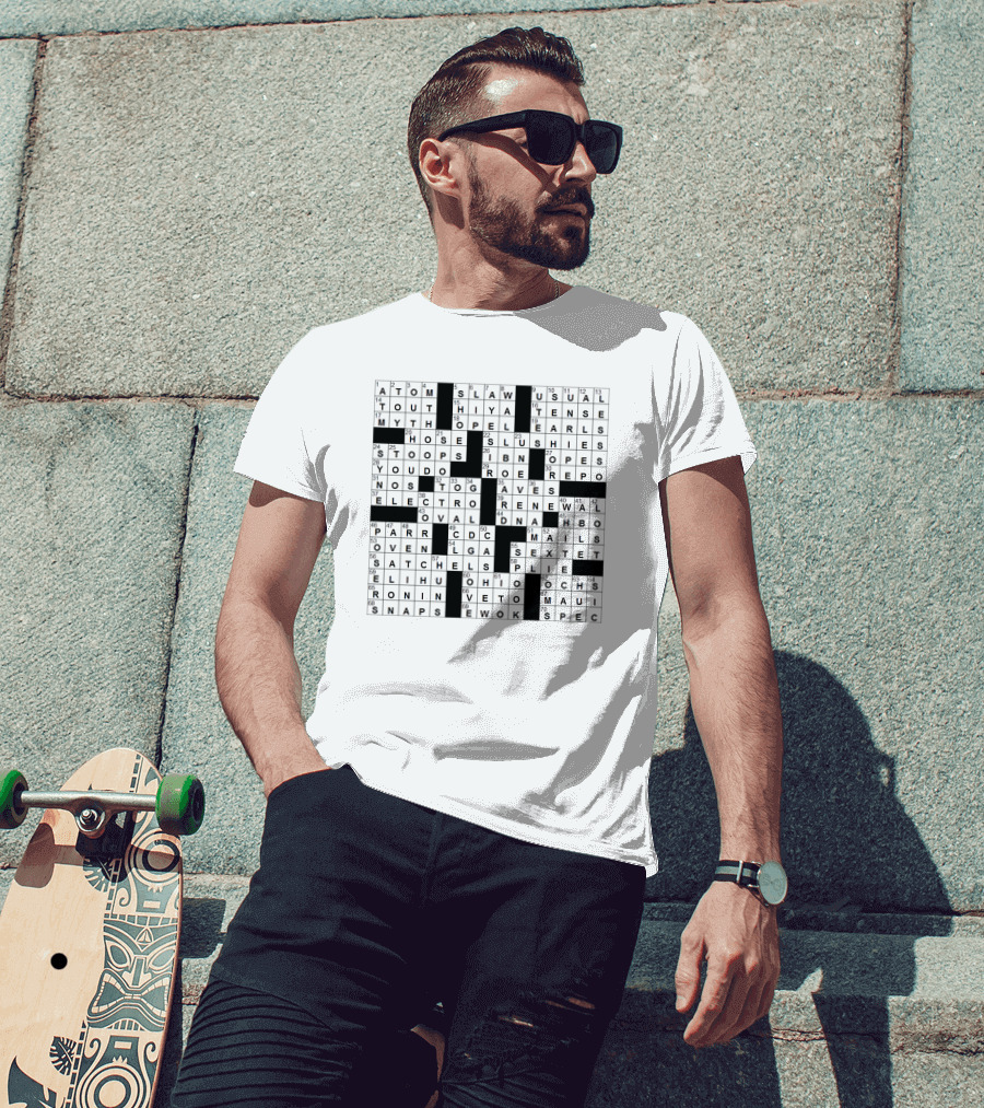 Legendary Electro Crossword Clue Puzzle Atomic Youth Hips Renewal Ronin Spec T-Shirt
