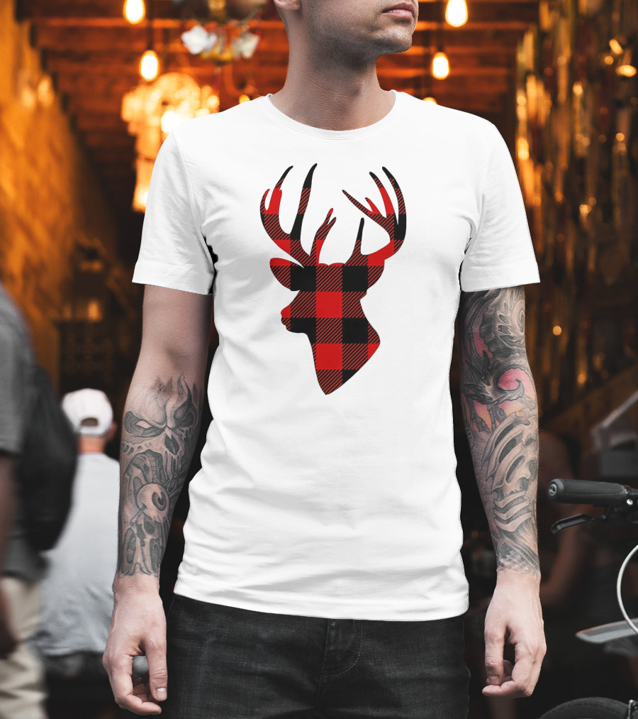Buffalo Plaid Deer T-Shirt
