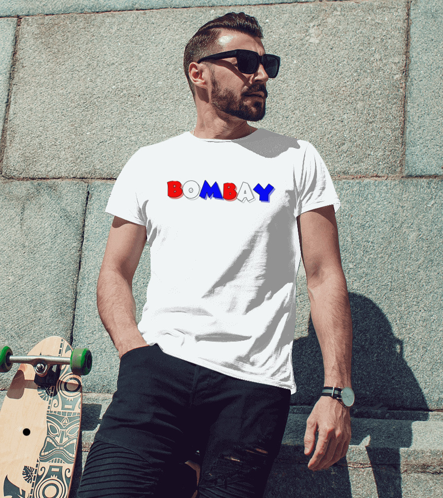 Bombay Tricolor Bold Font T-Shirt