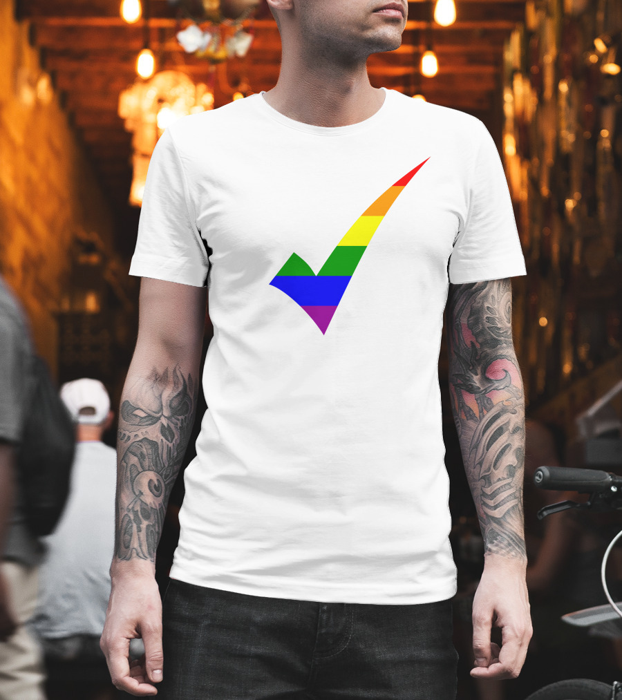 Rainbow Check T-Shirt