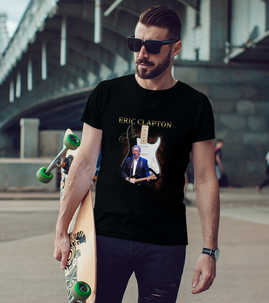Eric Clapton Signature Guitar With Live Performance Image T-Shirt