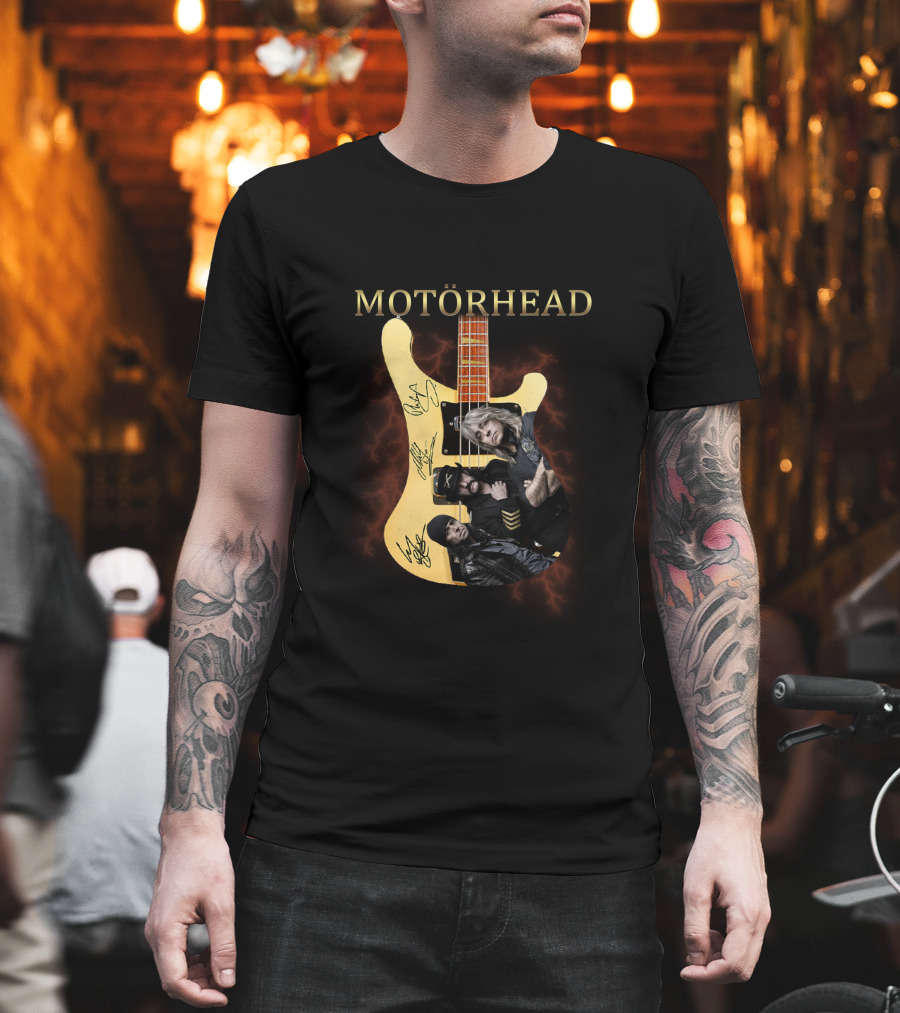 MOTÖRHEAD Guitar Collage with Band Members T-Shirt