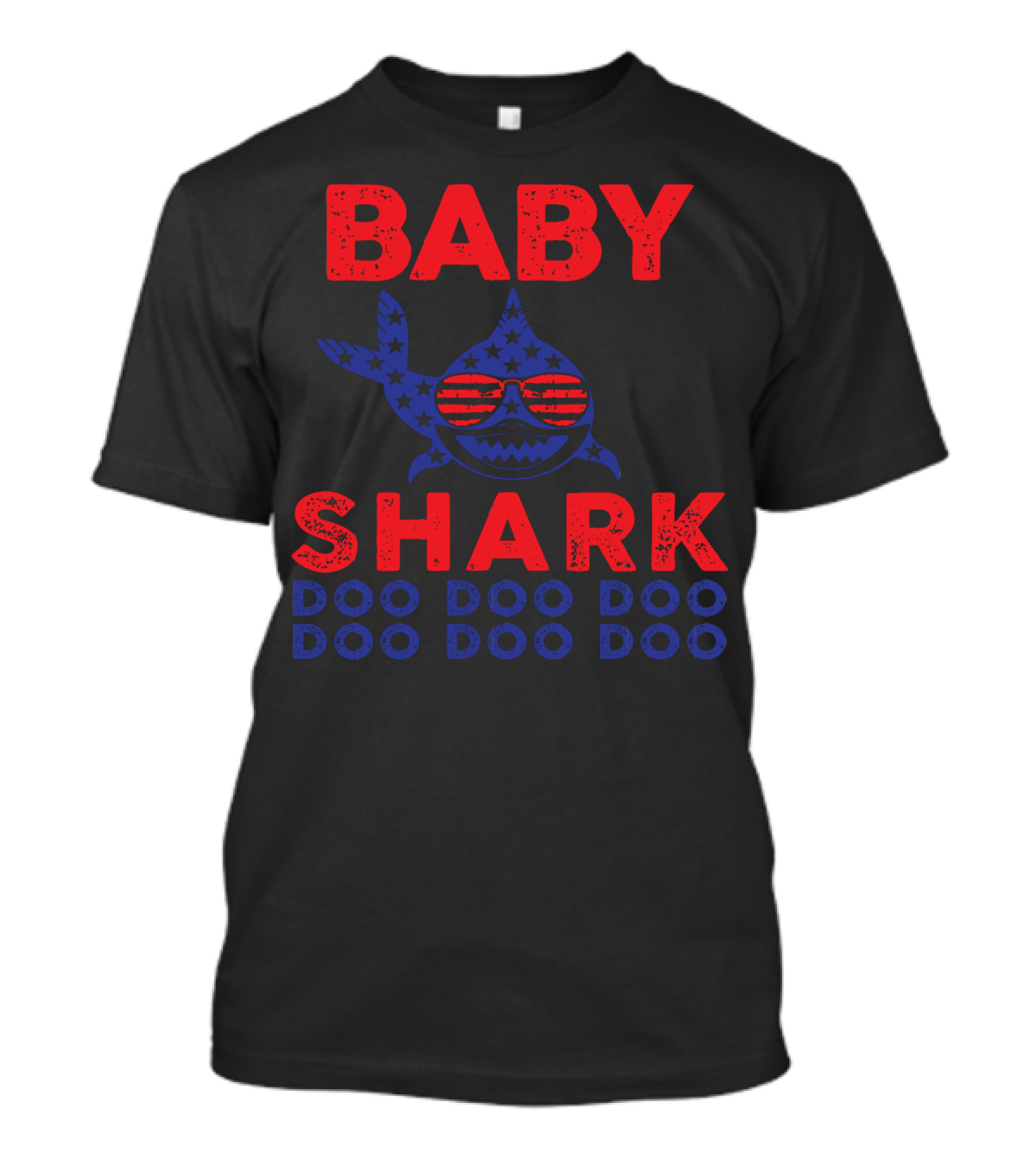 Baby Shark Doo Doo Doo American Sunglasses Starry T-Shirt