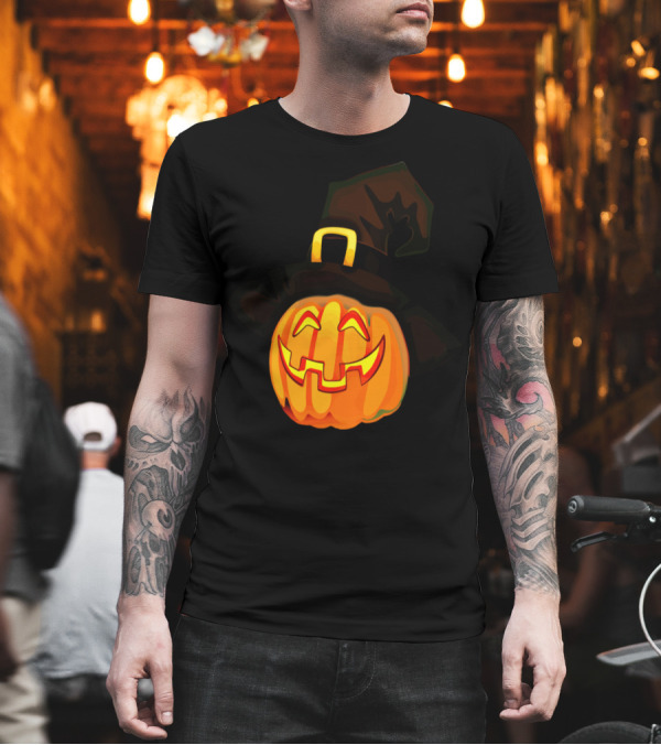 Halloween Pumpkin Head Witch Hat Wizard T-Shirt Halloween Pumpkin Head Witch Hat Wizard T-Shirt