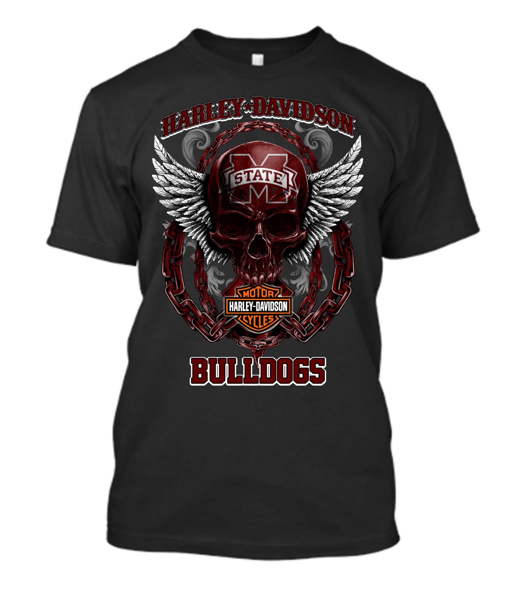 Harley Davidson Mississippi State Bulldogs Motor Cycles T-Shirt