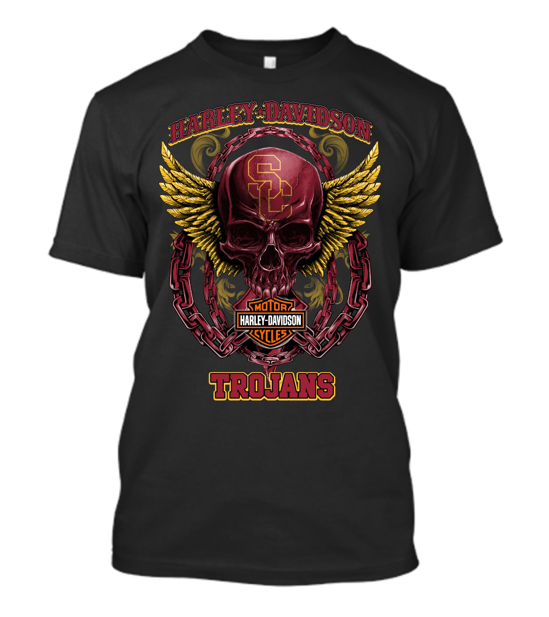 Harley Davidson Motorcycles Sc Trojans T-Shirt