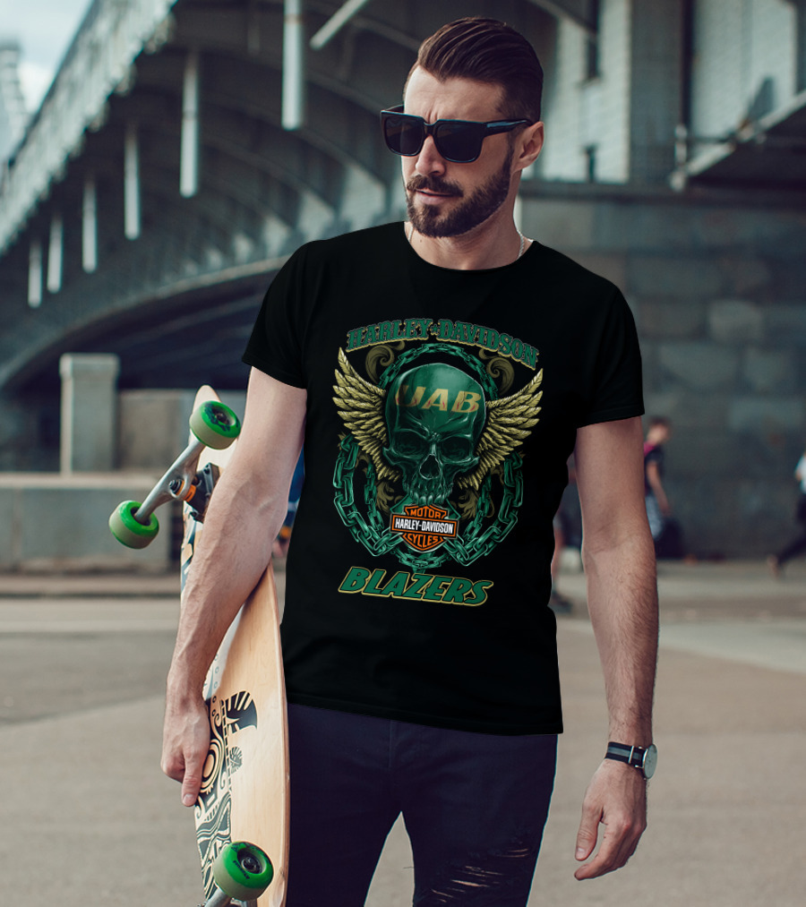 Harley Davidson Uab Blazers Motorcycles Cycles T-Shirt