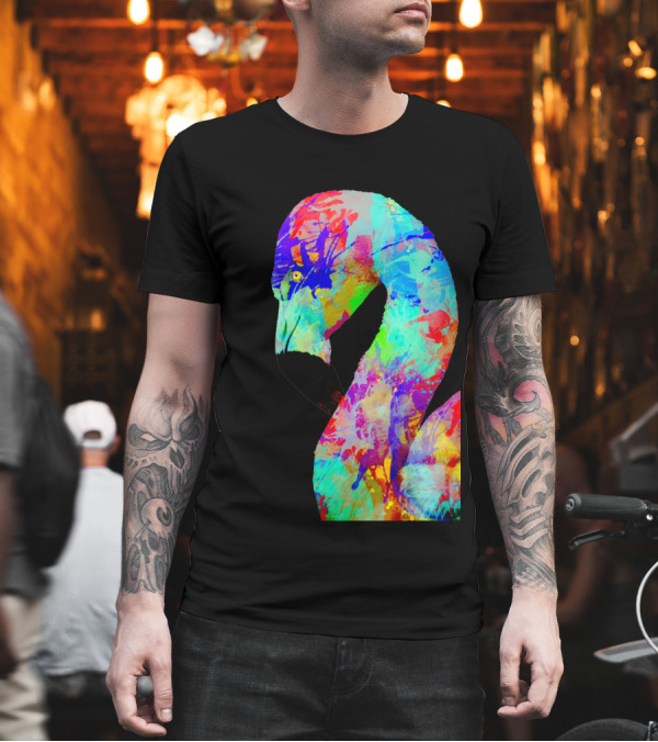 Vibrant Multicolored Flamingo T-Shirt Vibrant Multicolored Flamingo T-Shirt