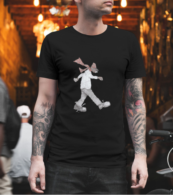 Bear Walking with Red Scarf in a Hurry T-Shirt Bear Walking with Red Scarf in a Hurry T-Shirt