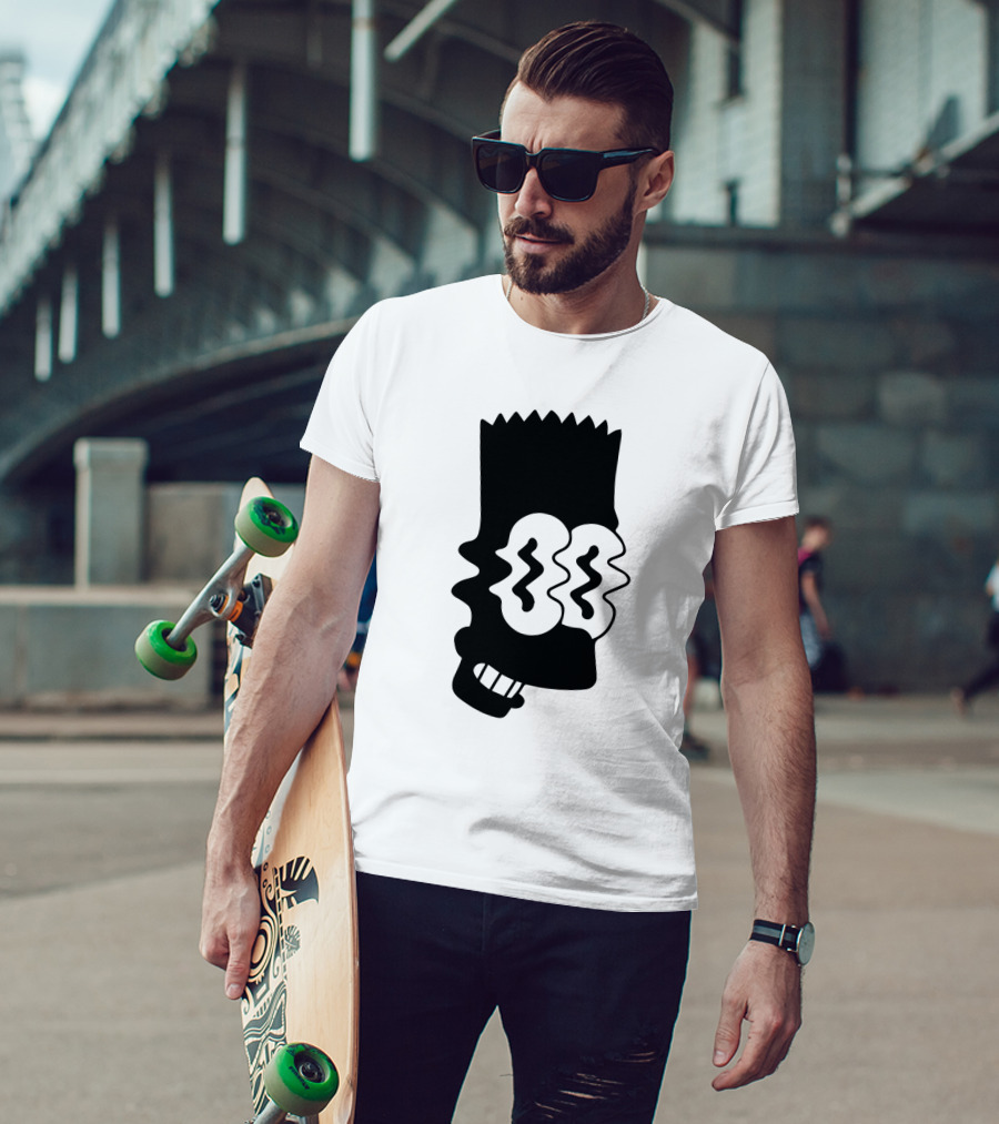 The Simpson Bart Face Wavy Eyes T-Shirt