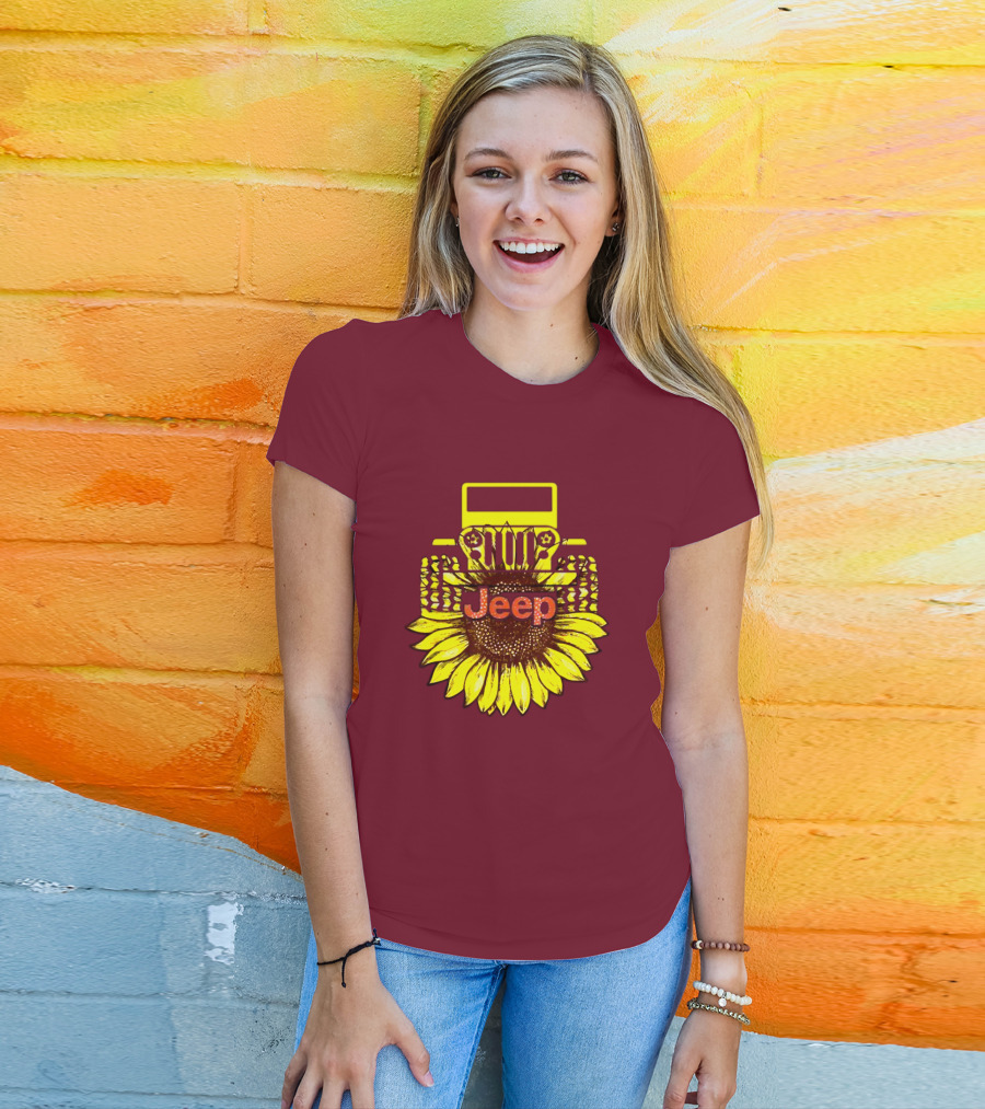 Jeep Sunflower Hot Sun Of Day T-Shirt