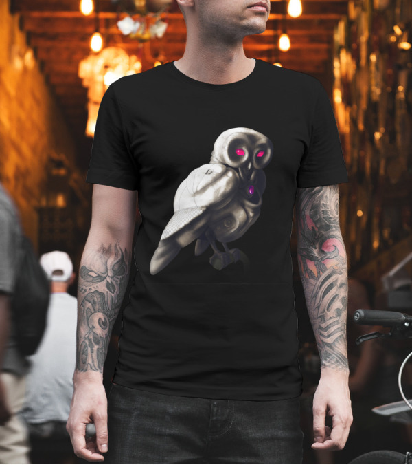 Athena 001 Futuristic Owl Design with Robotic Elements T-Shirt Athena 001 Futuristic Owl Design with Robotic Elements T-Shirt