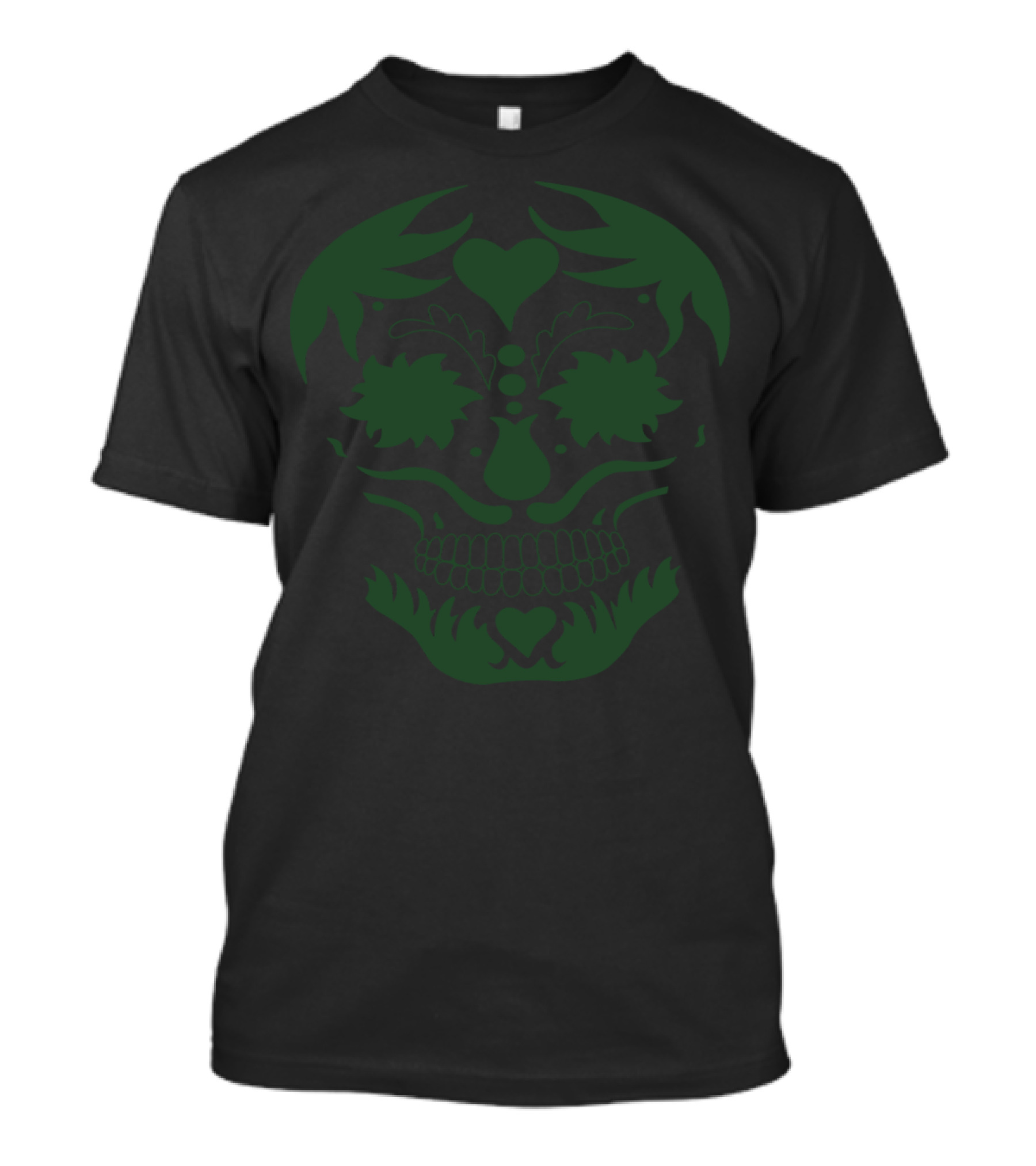 Sugar Skull Heart And Leaf T-Shirt