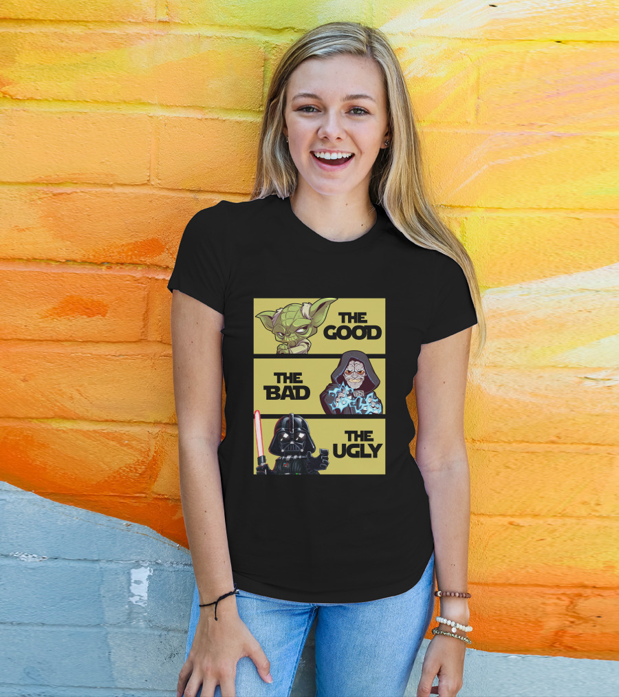 The Good The Bad The Ugly Star Wars Yoda Emperor Palpatine Darth Vader T-Shirt