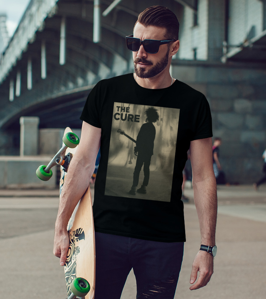 THE CURE Silhouette With Guitar Iconic T-Shirt