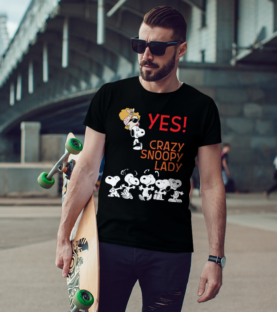 Yes I Am The Crazy Snoopy Lady T-Shirt