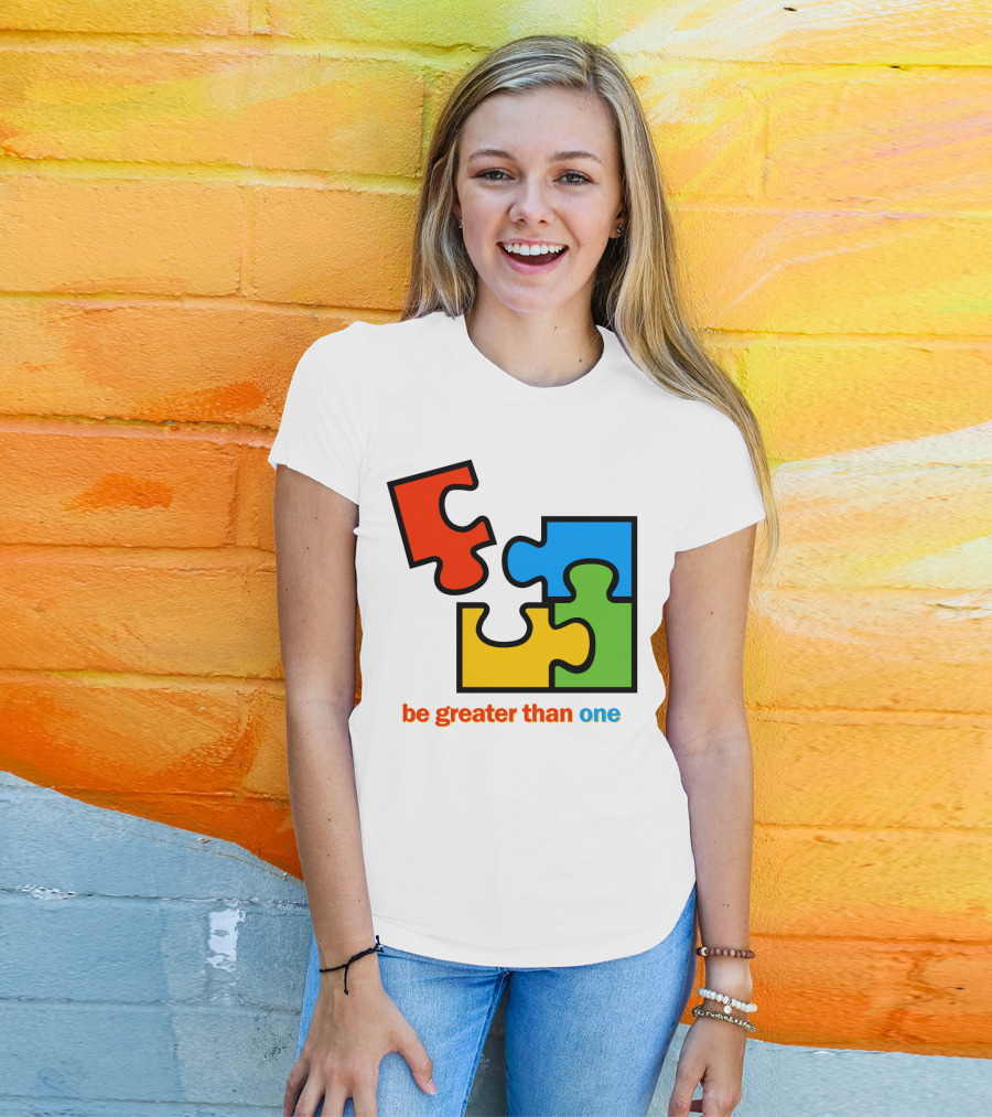 Office 2000 Be Greater Than One Puzzle Pieces T-Shirt