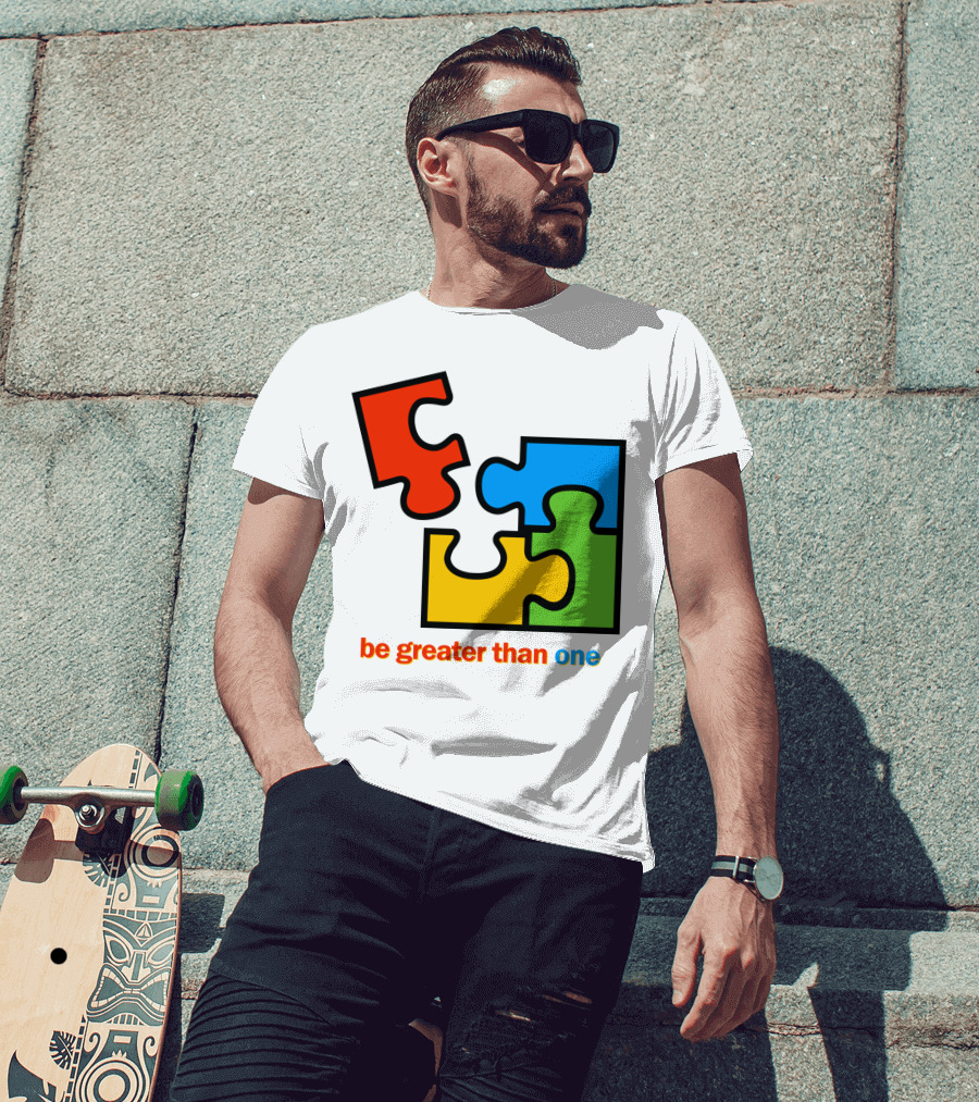 Office 2000 Be Greater Than One Puzzle Pieces T-Shirt