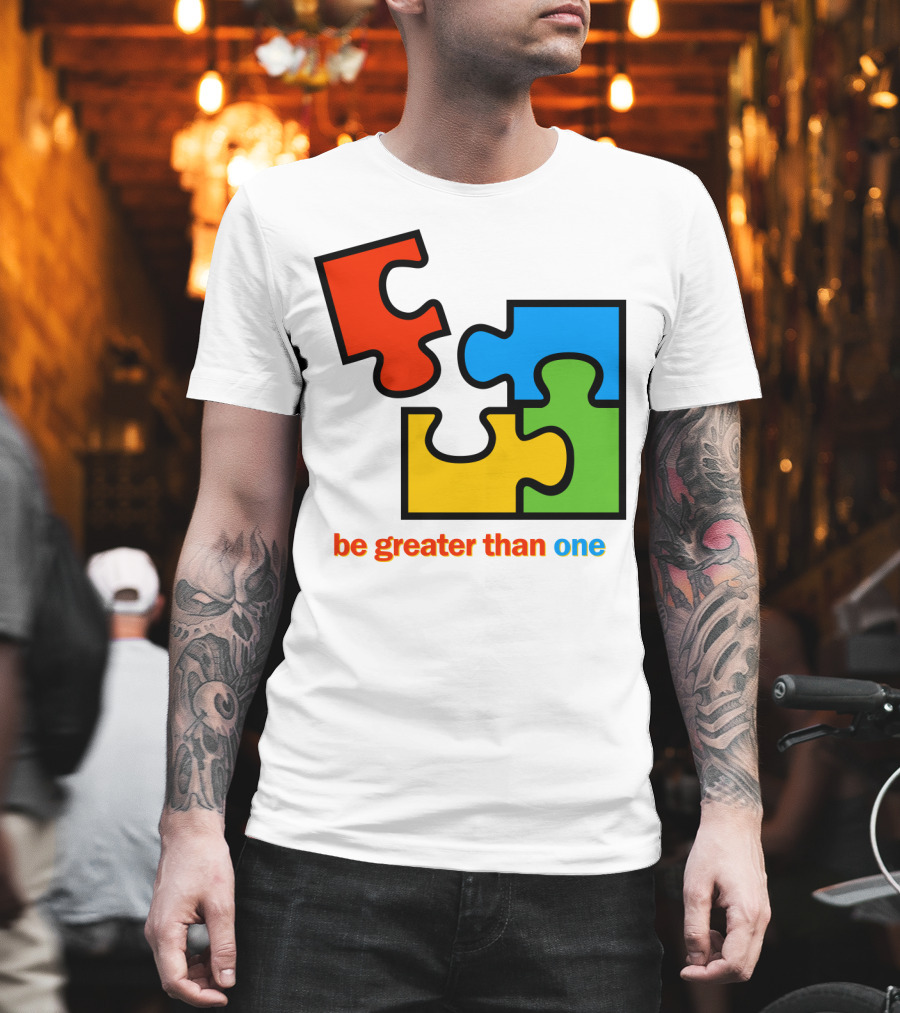 Office 2000 Be Greater Than One Puzzle Pieces T-Shirt