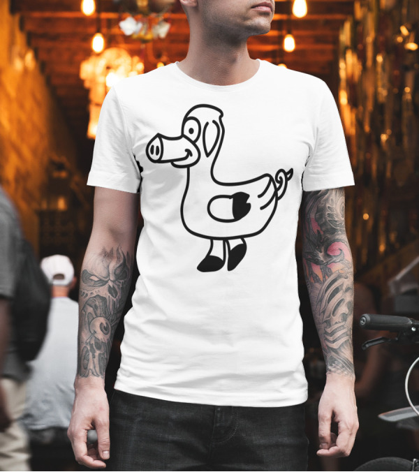 Pig Duck Hybrid Silhouette Outline 1c T-Shirt Pig Duck Hybrid Silhouette Outline 1c T-Shirt