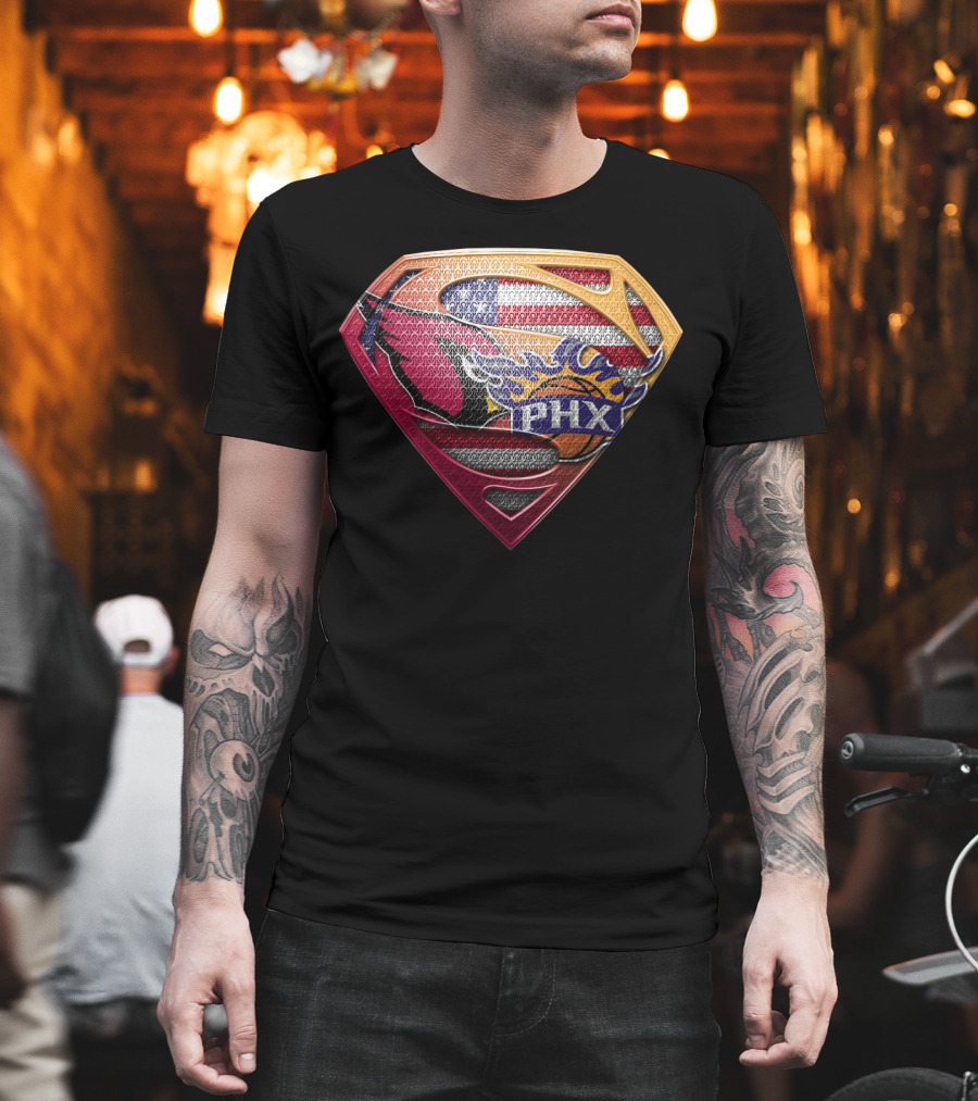 Superman Logo Phoenix Suns American Flag T-Shirt