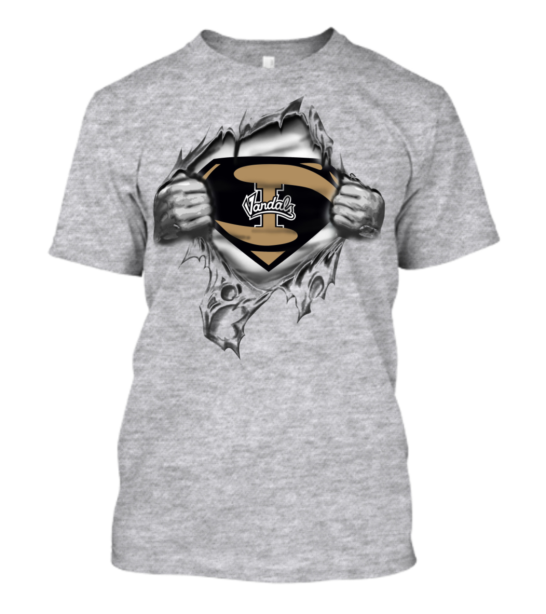 Vandals Super Logo Silver Tearing Hands T-Shirt