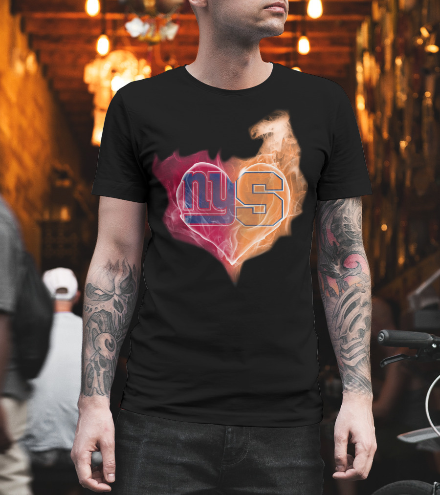 Ny Giants Syracuse Heart Fire Fusion T-Shirt
