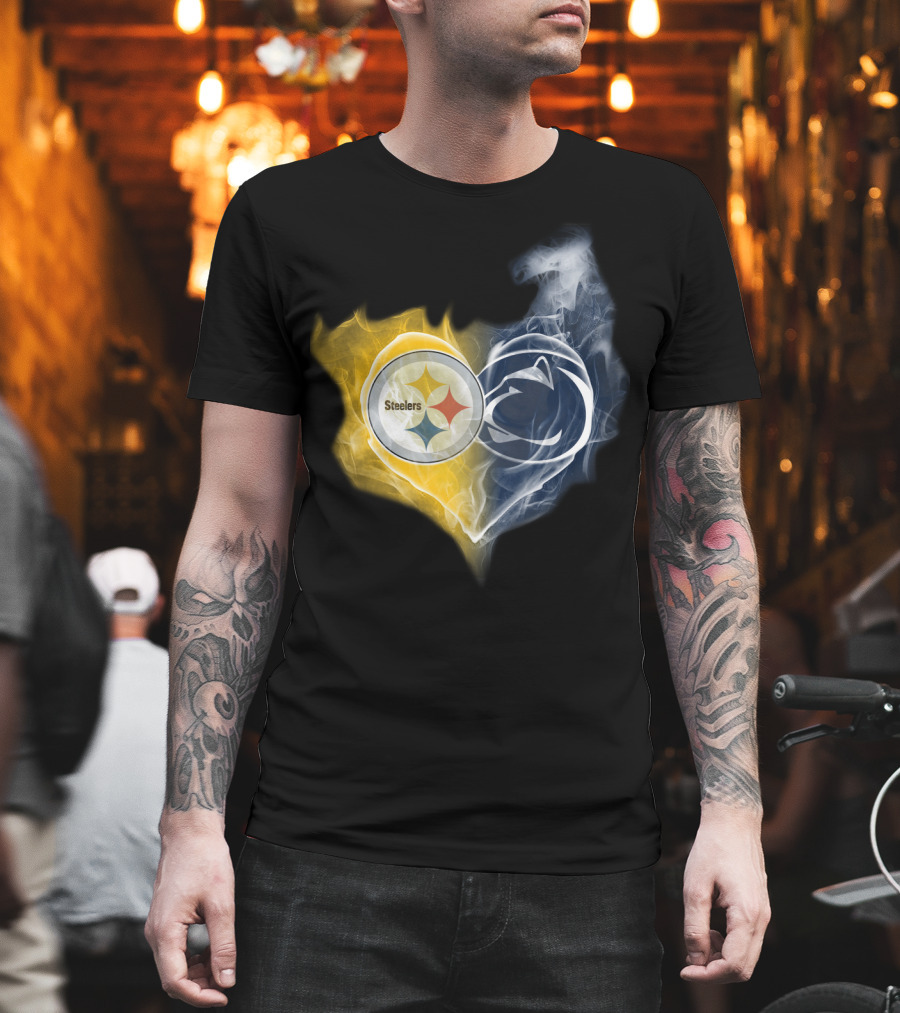Steelers Penn State Heart Fusion T-Shirt
