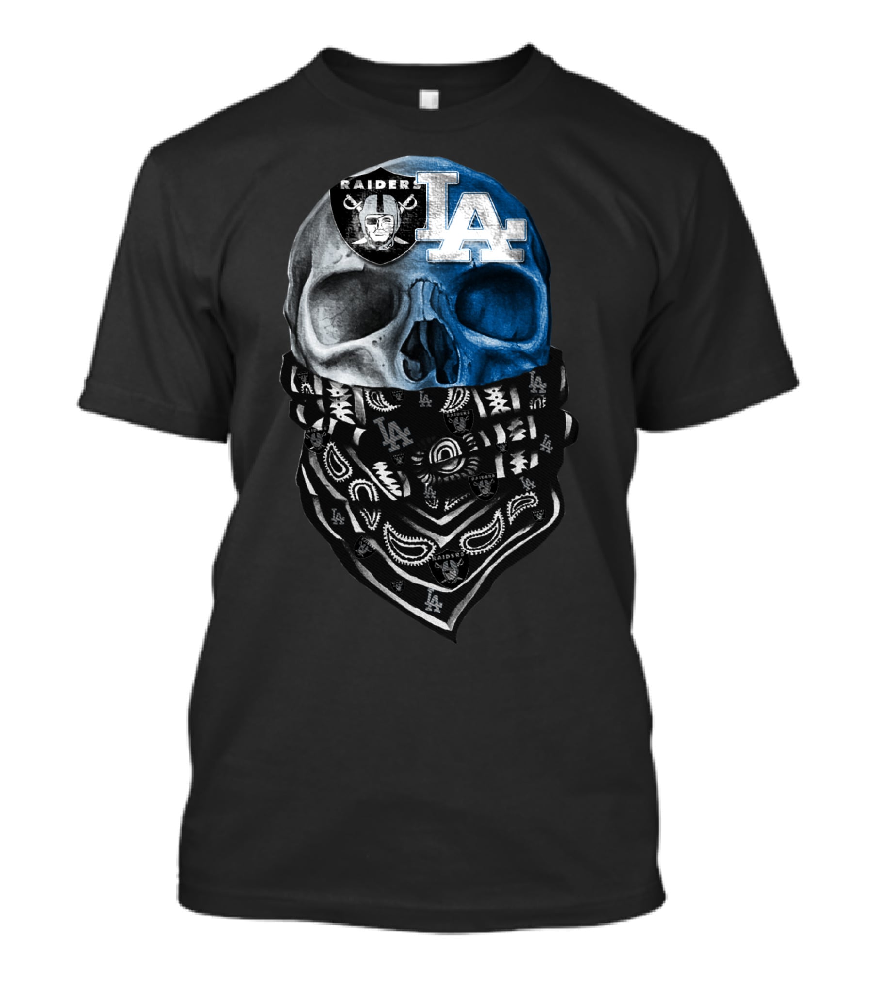 Raider La Bandana Skull T-Shirt