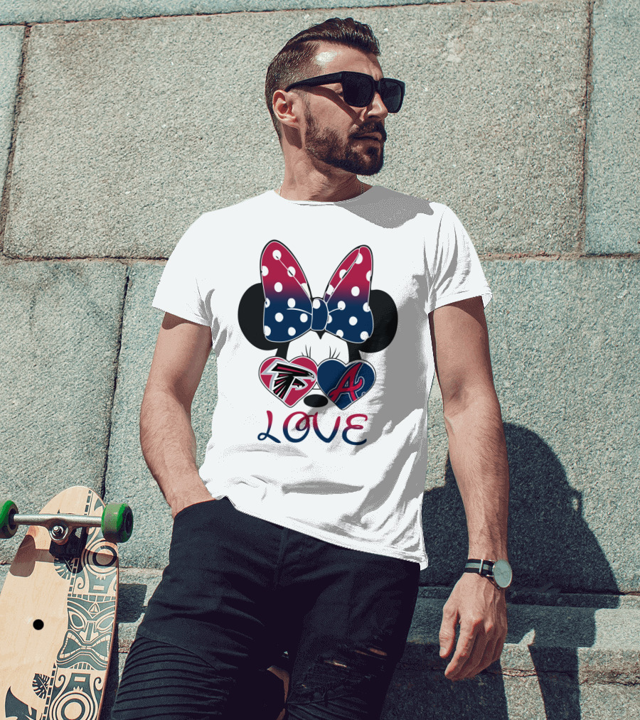 Love Minnie Bow Falcons Braves T-Shirt