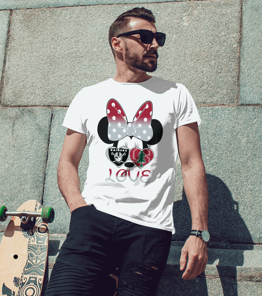 Love Raiders Stanford Minnie Bow Hearts T-Shirt