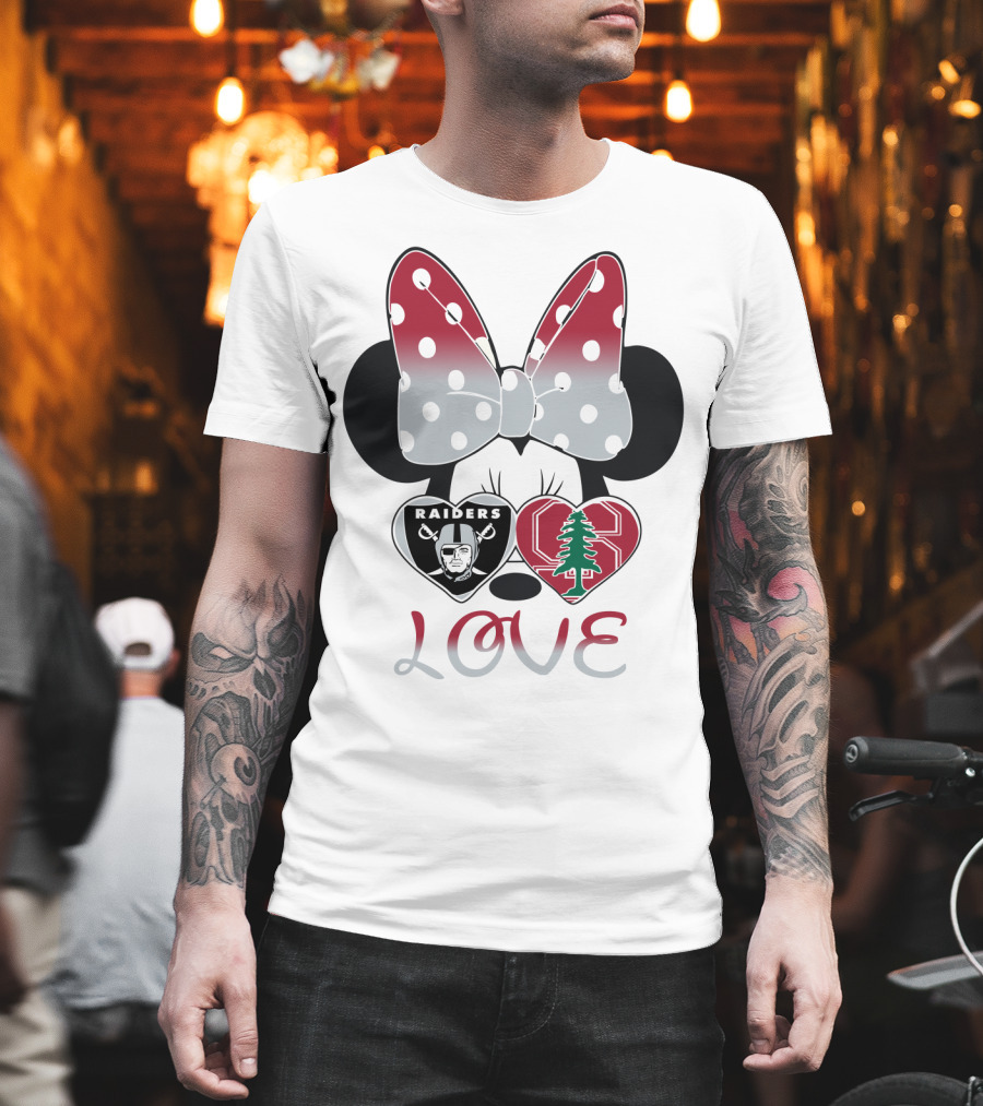 Love Raiders Stanford Minnie Bow Hearts T-Shirt
