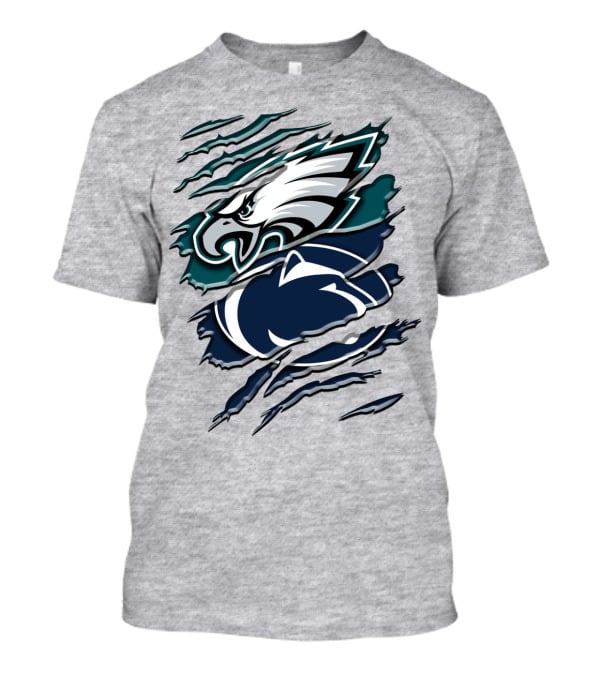 Philadelphia Eagles Penn State Nittany Lions Layered Claw Marks T-Shirt