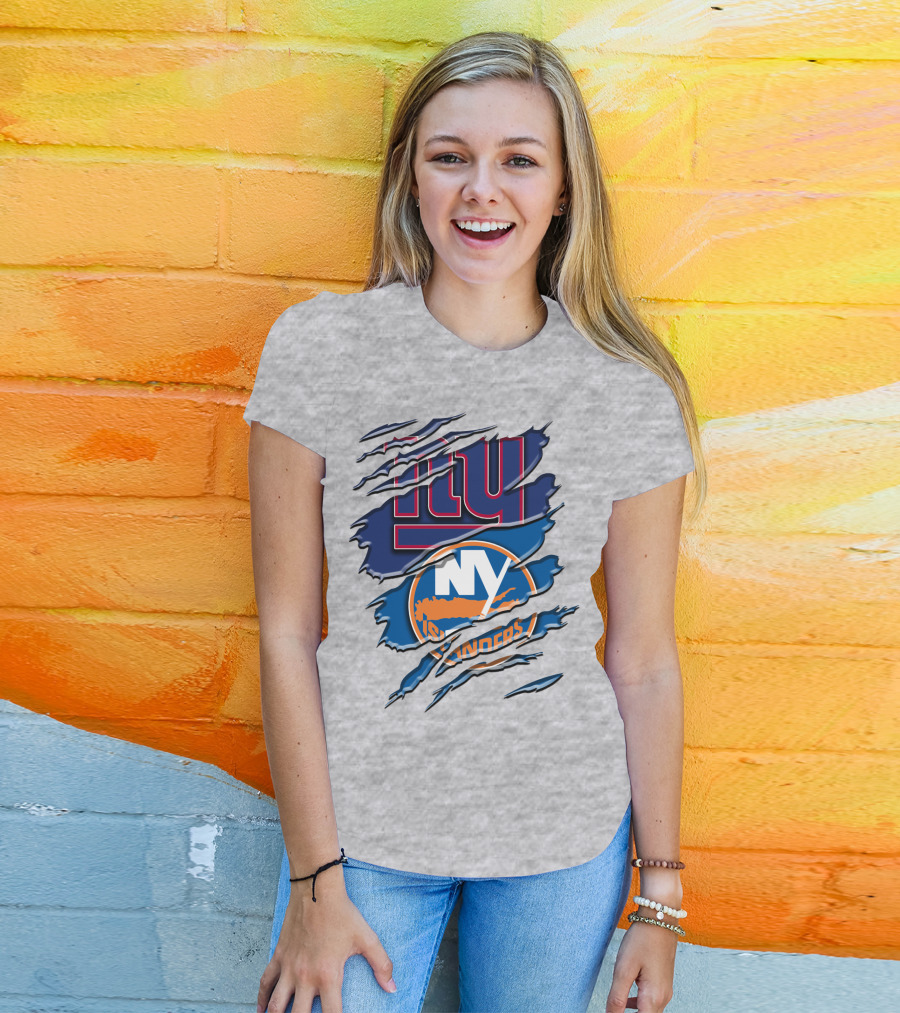 New York Giants Ny Islanders Crossover Rah 063 T-Shirt
