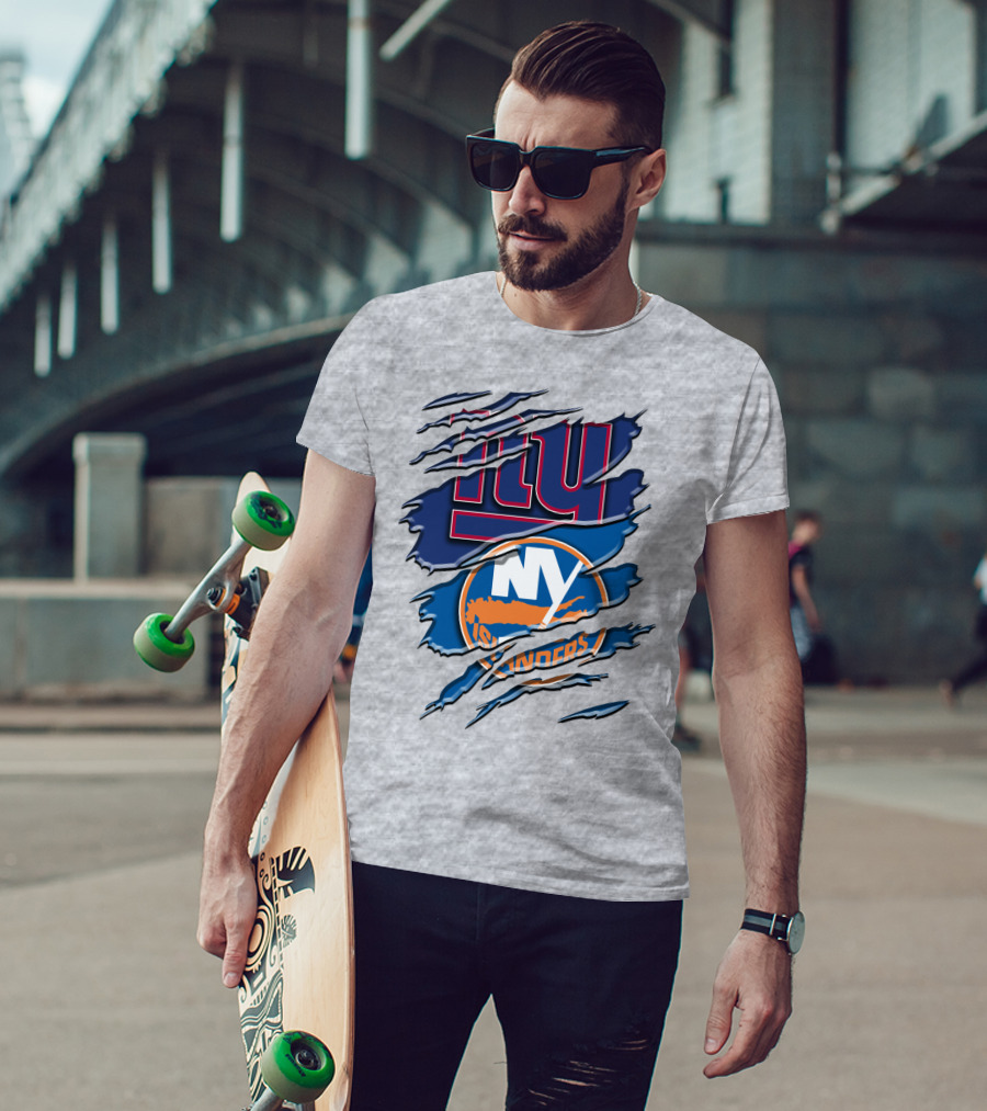 New York Giants Ny Islanders Crossover Rah 063 T-Shirt