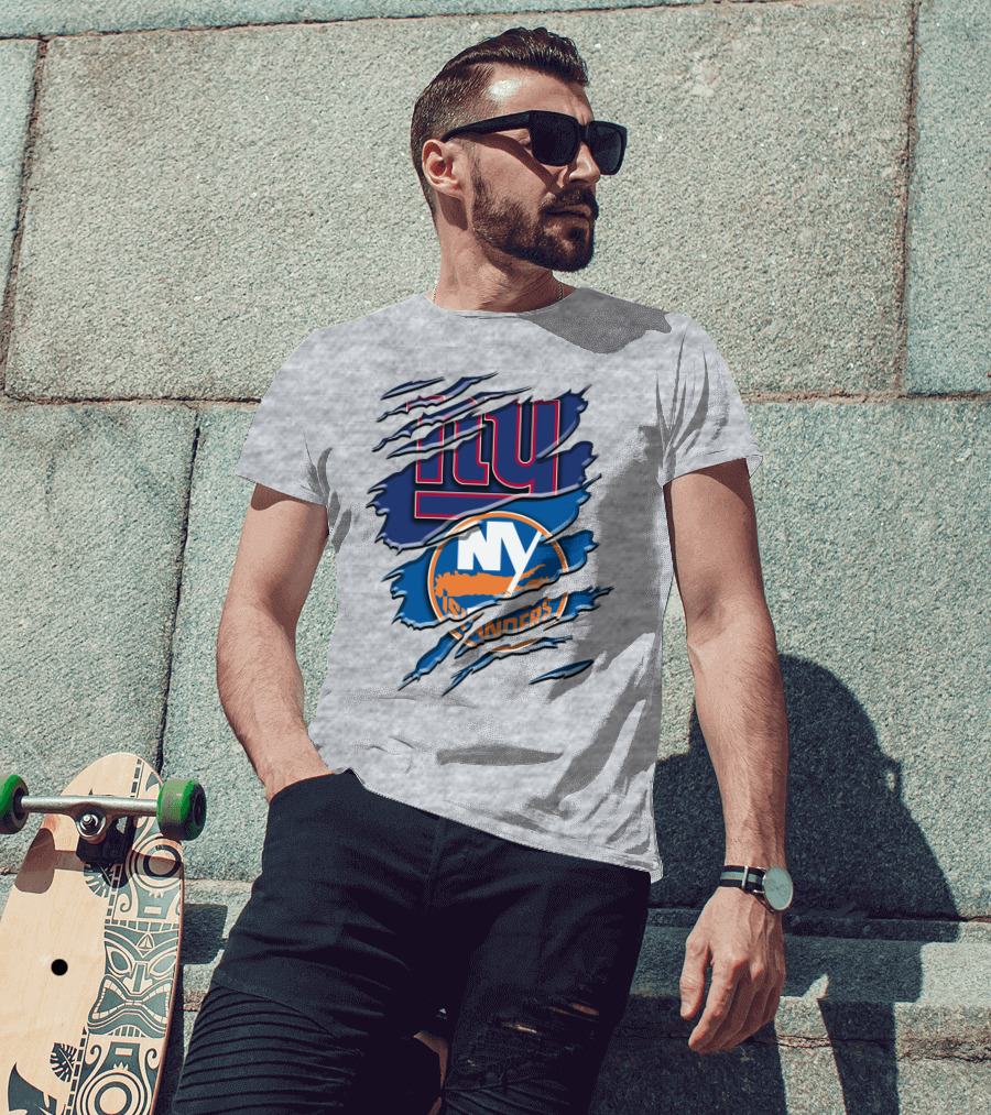 New York Giants Ny Islanders Crossover Rah 063 T-Shirt